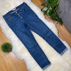 Free People Skinny Jeans Button Up Size 28